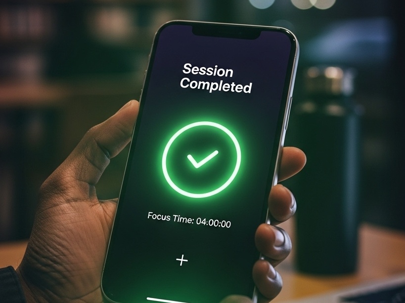 Mobile Phone showing the Timer Running